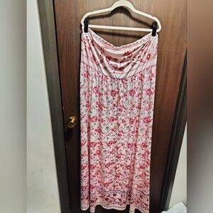 Shein Curve Floral Strapless Dress